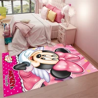 Pink Minnie Mat Bathroom Kids Play Mat Carpet Doormat Anti - Slip Bathroom Carpet Absorb Water Kitchen Mat Rug Baby Gym