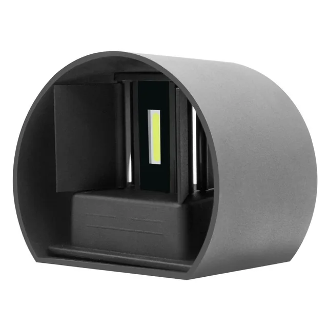 round black Регулируемый 12 Вт светодиодный настенный светильник IP65 водонепроницаемый внутренний и наружный алюминиевый настенный светильник поверхностного монтажа куб светодиодный садовый светильник для крыльца - Цвет абажура: round black