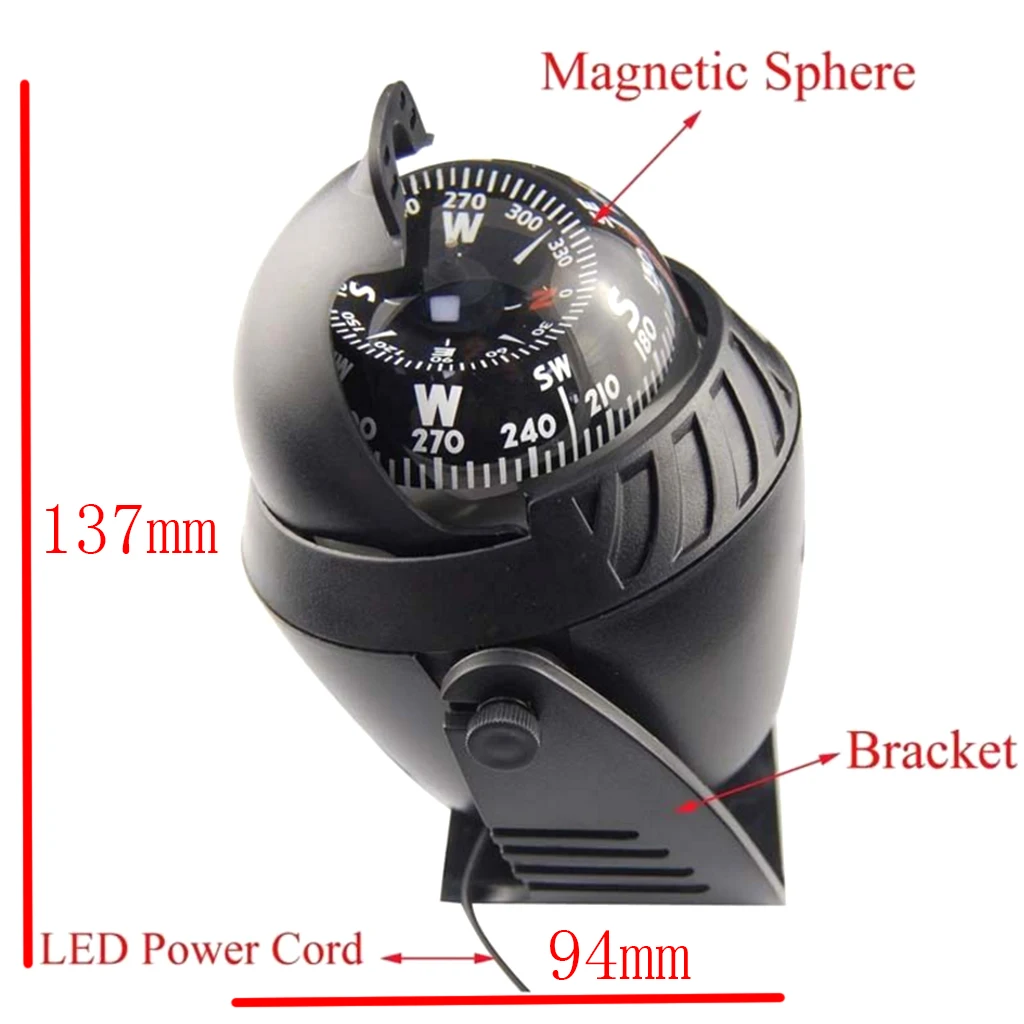 Большой Морской поворотный Компас для приборной панели крепление лодки
