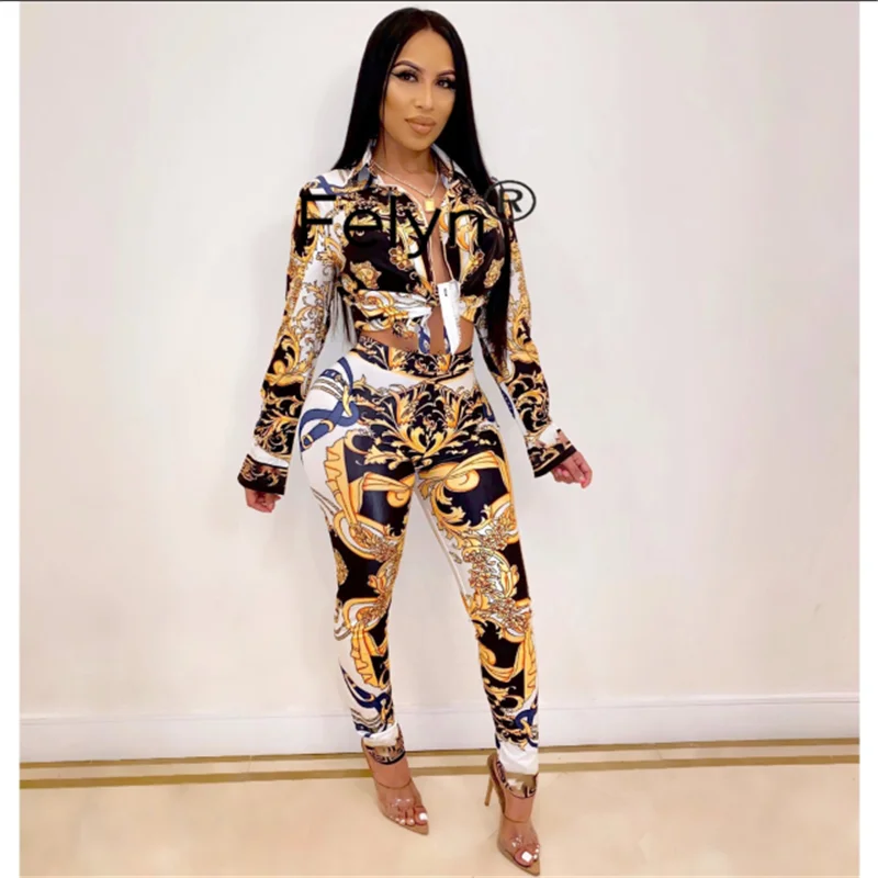 

Женский спортивный костюм из двух предметов, Мягкий Топ с принтом и облегающие брюки, осень 2021