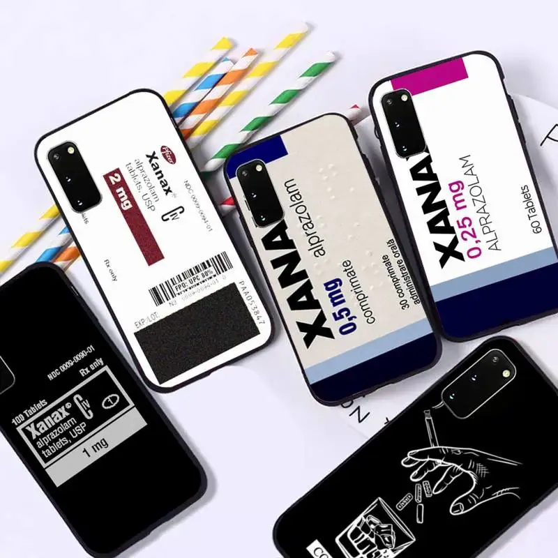 

XANAXS Pattern Phone Case For Samsung Galaxy A21S A31 A32 A20RE A51 A52 A71 5G A72 A80 A91 S10 Lite Black Soft Cover