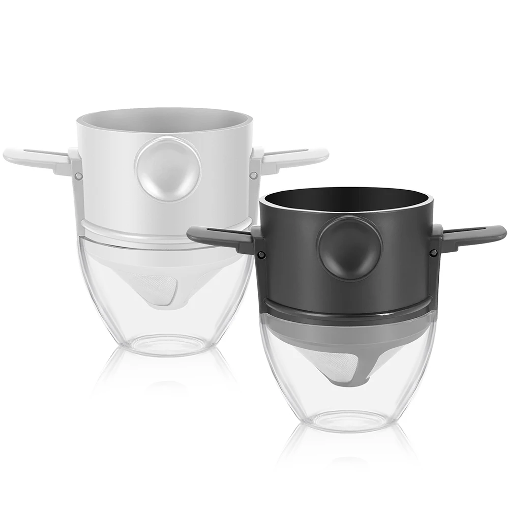 

Foldable Coffee Filter Stainless Steel Paperless Dual Layer Coffee Maker Portable Drip Coffee Tea Holder Pour Over Coffee Drippe