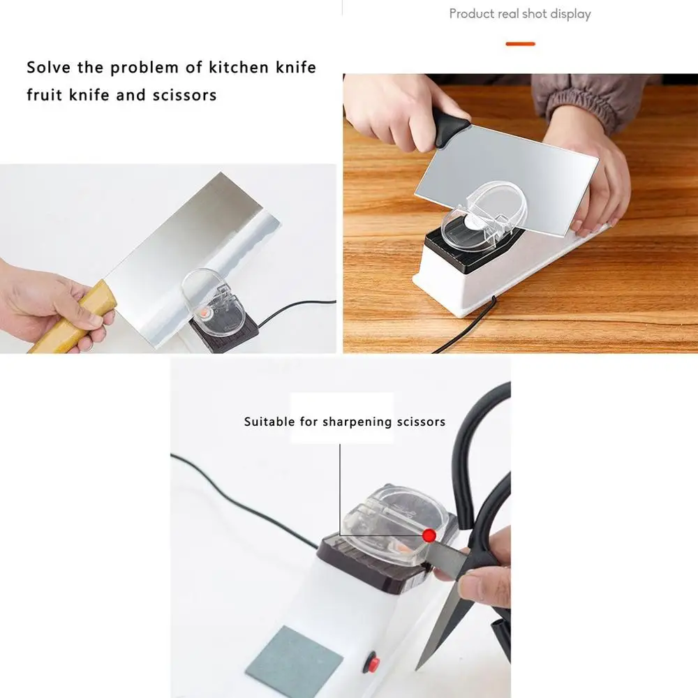 USB Electric Knife Sharpener Tungsten Diamond Ceramic Longer Service Life Scissors Grinder Sharpening Stone  Дом и