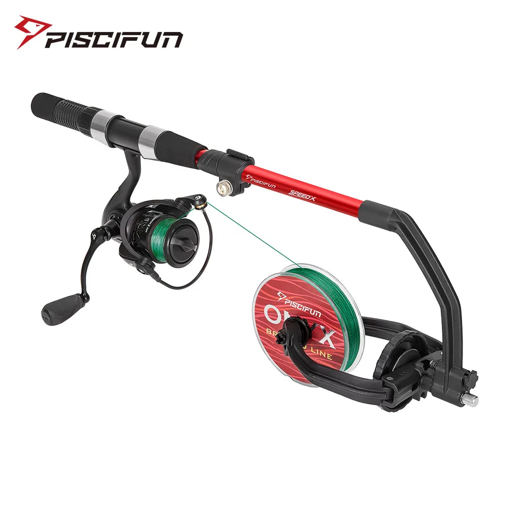 Piscifun Speed X Fishing Line Winder Portable Aluminum Spooler for Spinning/ Baitcasting Reels Fishing Accessories