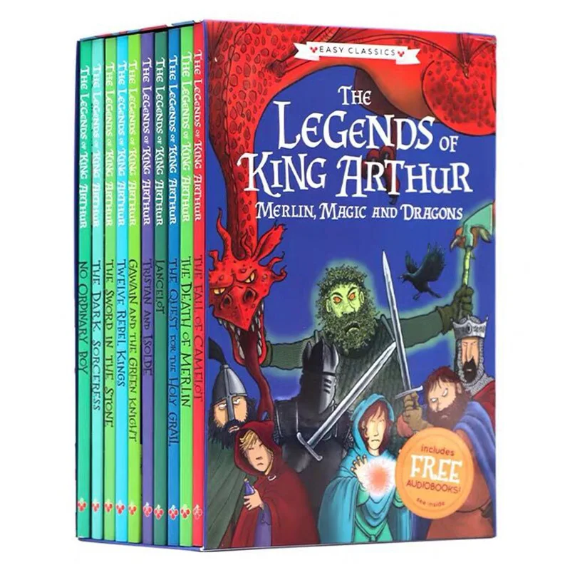 

The Legend Of King Arthur 10 Book/Set English Novels The Legend Of The Knights Of The Round Table Reading For Teenagers