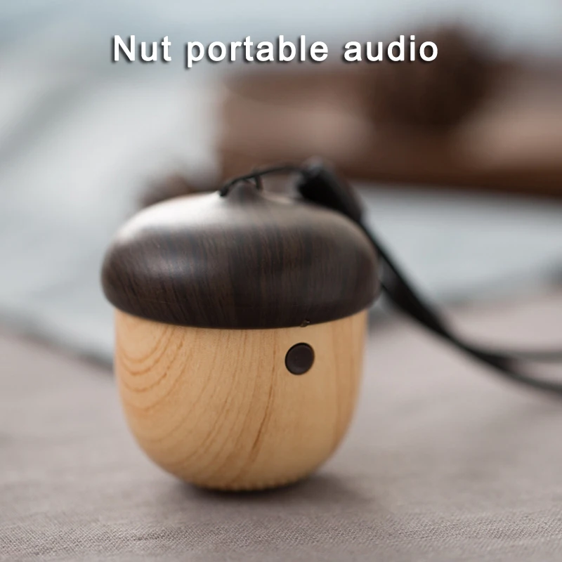 J2 деревянная гайка беспроводной мини Bluetooth совместимый динамик стерео звук сумка