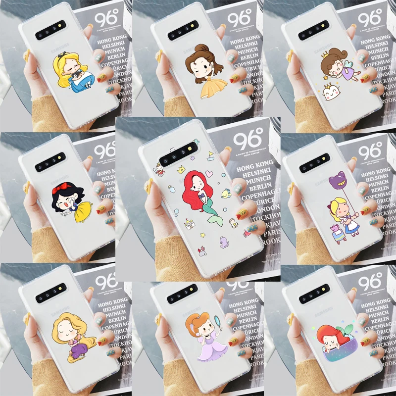 Принцесса Милая Русалка Белль Белоснежка для Samsung Galaxy A10 A50 A70 A51 A71 S20 S10 Мягкий ТПУ