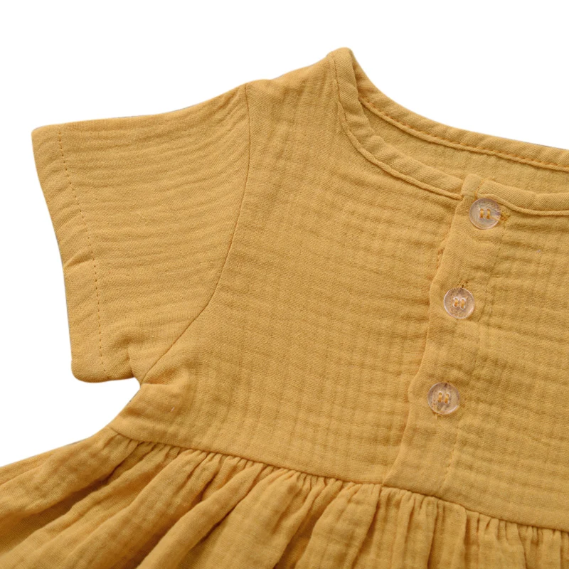 

New Newborn Baby Girls Dress Toddler Kids Solid Ruffled Casual Princess Dresses For Girl Baby Clothing New