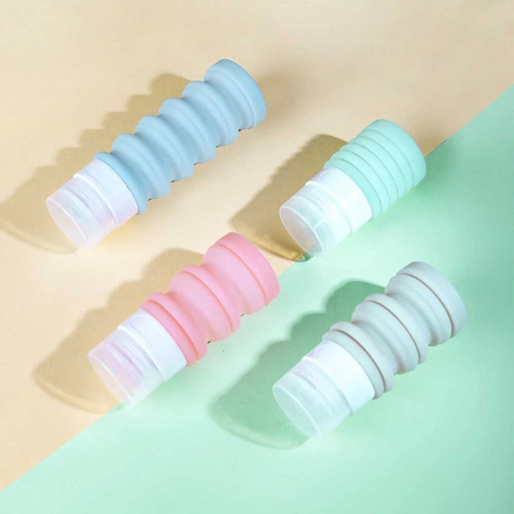 Выдвижная силиконовая многоразовая бутылка портативная дорожная складная для