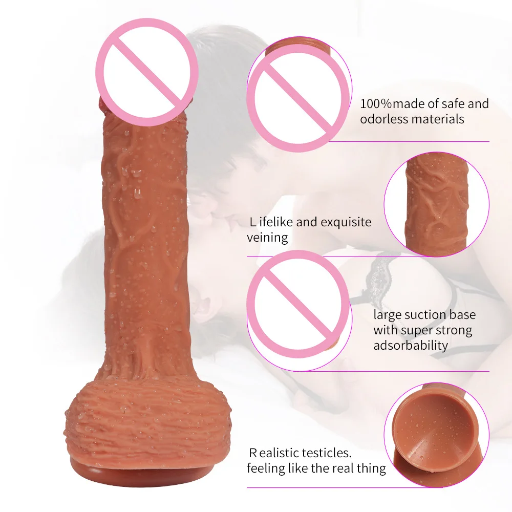 Реалистичный огромный фаллоимитатор с двойной головкой искусственный пенис