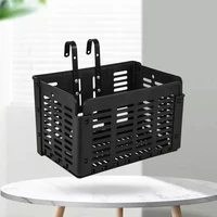 foldable black bicycle basket handlebar luggage carry case for bicycle