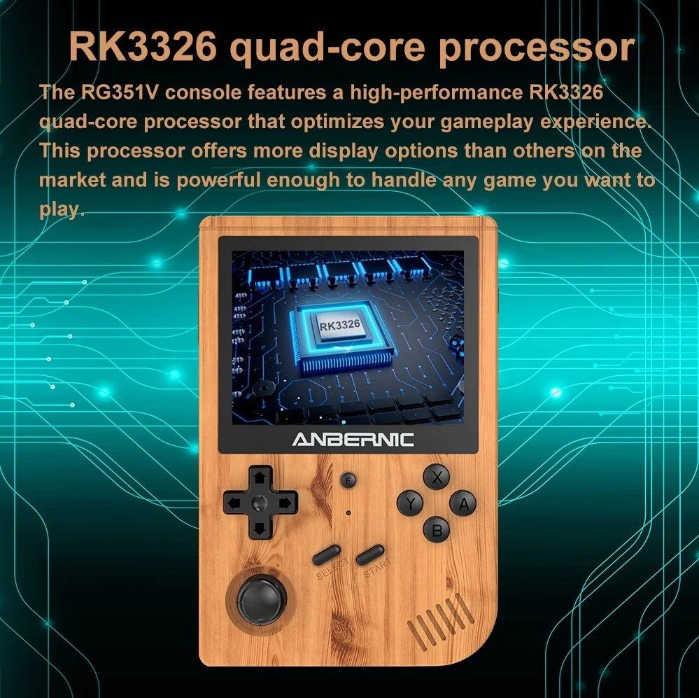 Ручная игровая консоль ANBERNIC RG351V 16 ГБ RK3326 3 5 дюймов 640*480 | Электроника