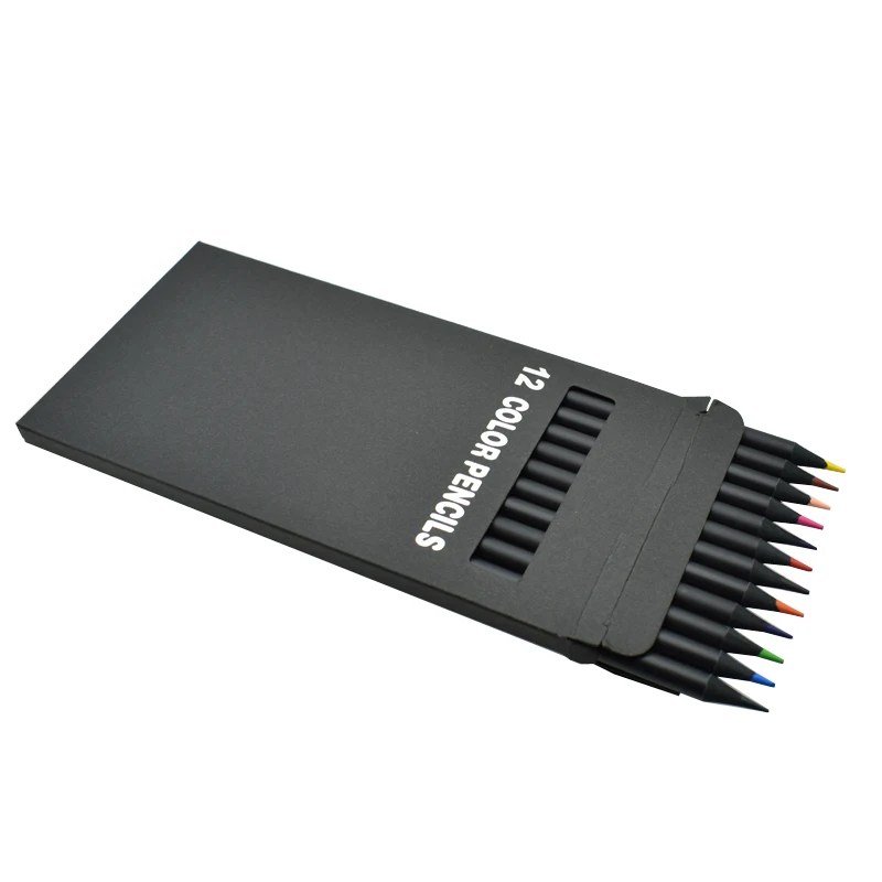 

Карандаши деревянные для рисования 12 цветов, Набор цветных карандашей для рисования детей, канцелярские инструменты, принадлежности для письма, школьные Канцтовары