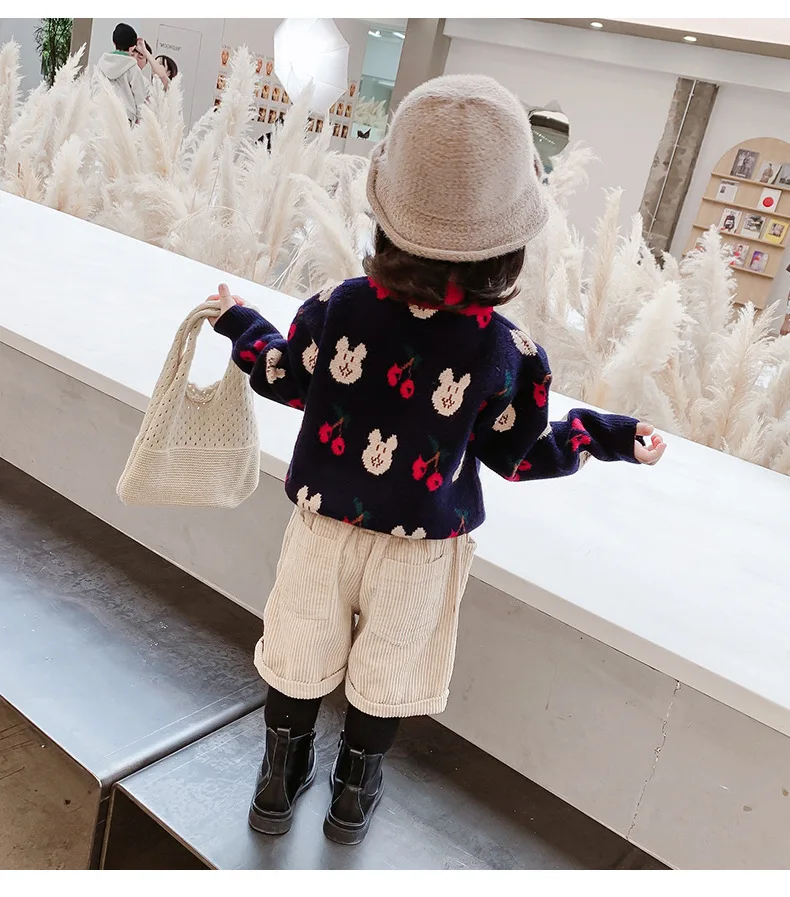 

2021Cartoon Pattern Baby Girls Tops Kids Sweater Children New Year Clothing Baby Girls Cotton Outwear Baby Girls Costumes SD15