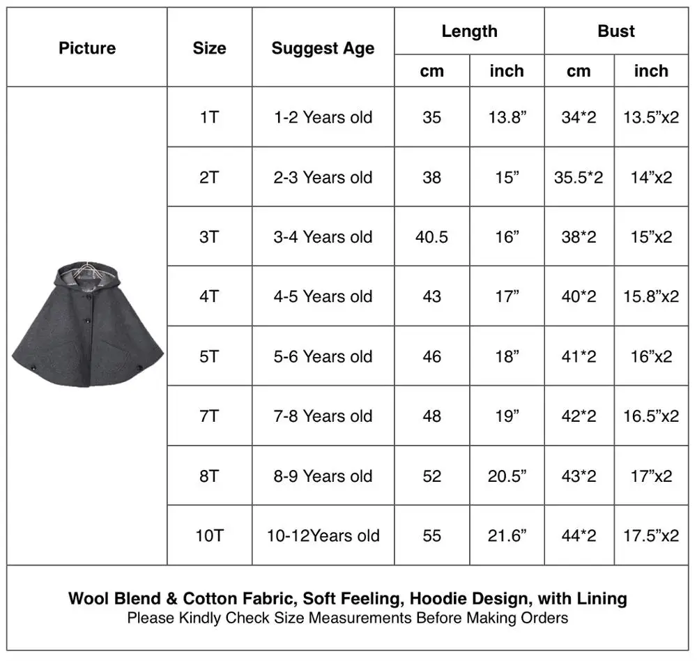 Everweekend Girls Candy Wool Hoodie Poncho Jacket Cape Capes Outwears for Spring Autumn Carseat and Casual | Детская одежда и