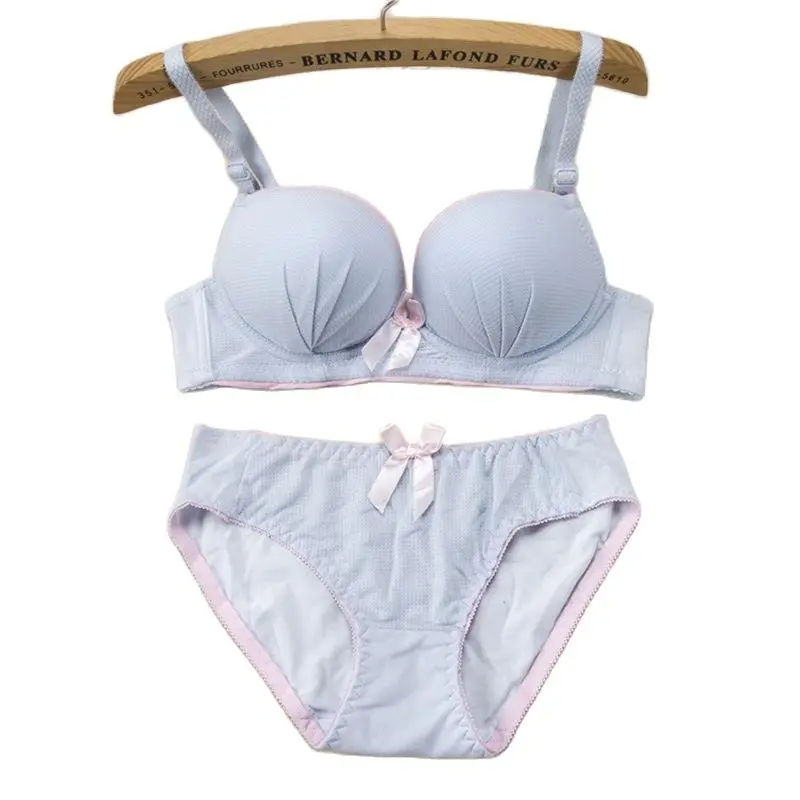 

Бюстгальтер и нижнее белье в японском стиле для девушек, женское нижнее белье, розовое боковое нижнее белье, чашка пуш-ап, бесшовный бюстгал...