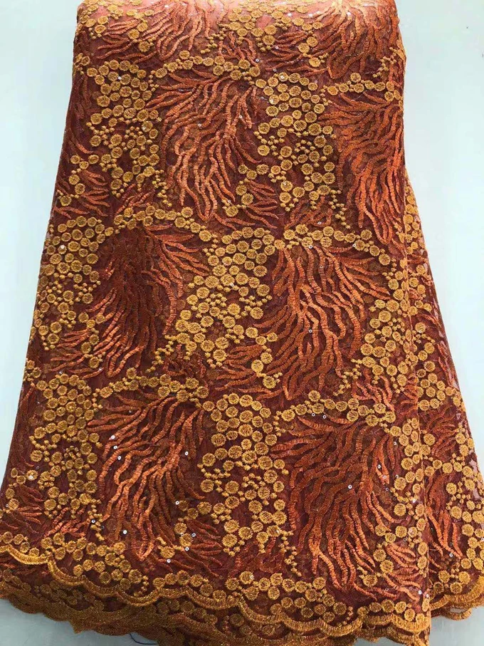 5 ярдов мягкая элегантная африканская французская кружевная ткань ручной работы