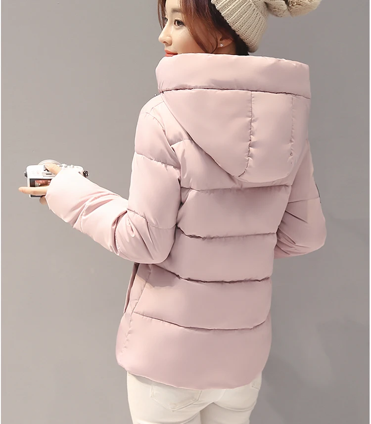 Новая Осенняя парка куртка Женское зимнее пальто женская короткая теплая с