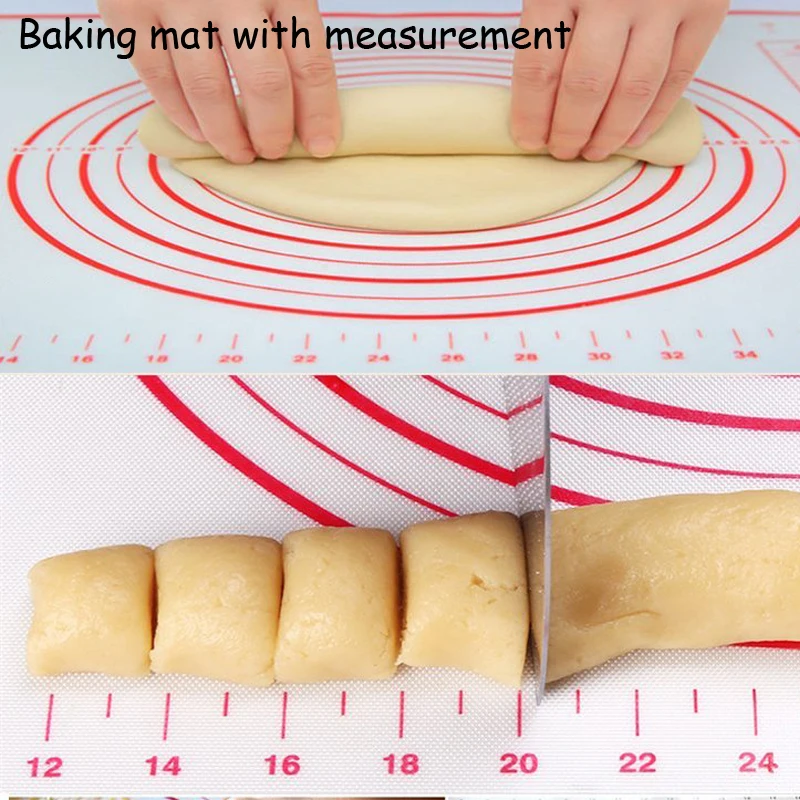 Non Stick Silicone Dough Rolling Mat Baking Fondant Pastry Clay Pad Sheet 40x50cm SUB Sale | Дом и сад