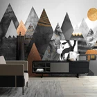 Пользовательские 3D фото обои абстрактные чернила искусство Геометрическая Современная Настенная спальня исследование гостиная диван ТВ фон настенная бумага серый