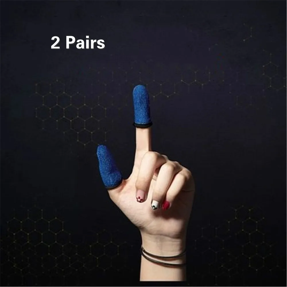 2 pairs sleeve PUBG игра для мобильного телефона контроллер без беспроводной геймпад Bluetooth триггер аксессуары четыре пальца пот-доказательство пальцев крышка рукава - Цвет: 2 pairs sleeve