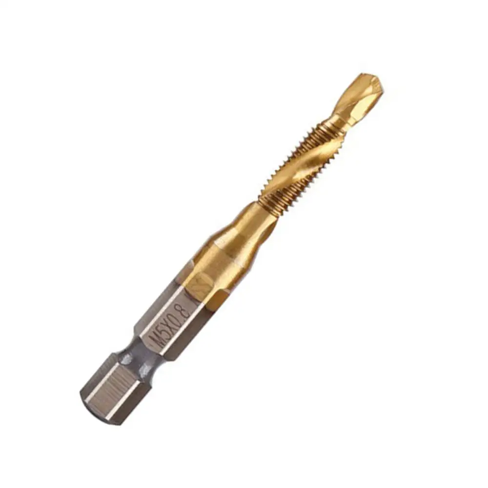 

HSS Metric Tap Drill Tools Repair Durable Hex Shank Drill Titanium Coated Drill Business Strong Convenient