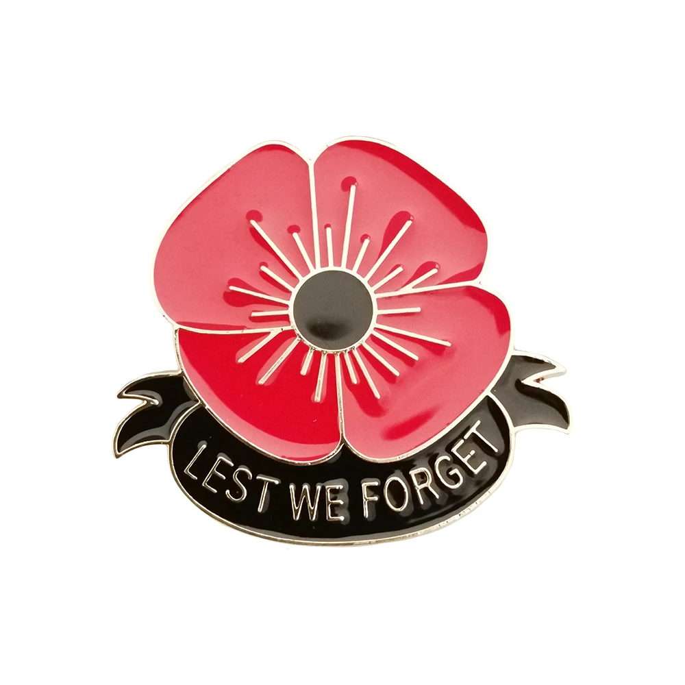 RSHCZY красные и черные маковые Броши для женщин винтажные эмалированные булавки