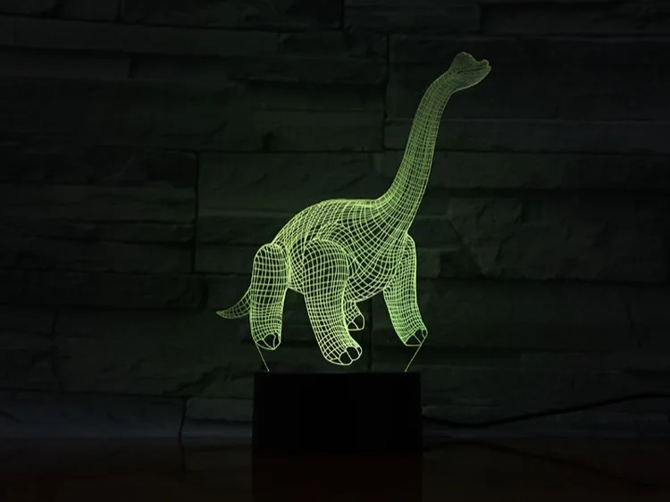 3d лампа украшение для подростков в стиле Парк Юрского периода с длинной шеей