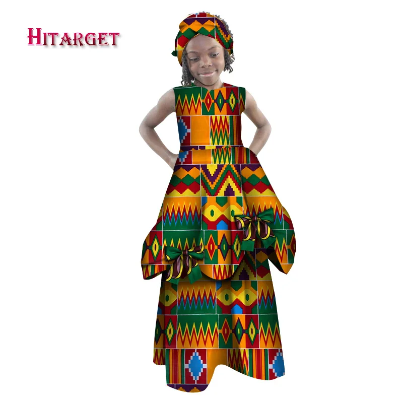 Африканское летнее платье для девочек традиционные хлопковые платья Дашики без