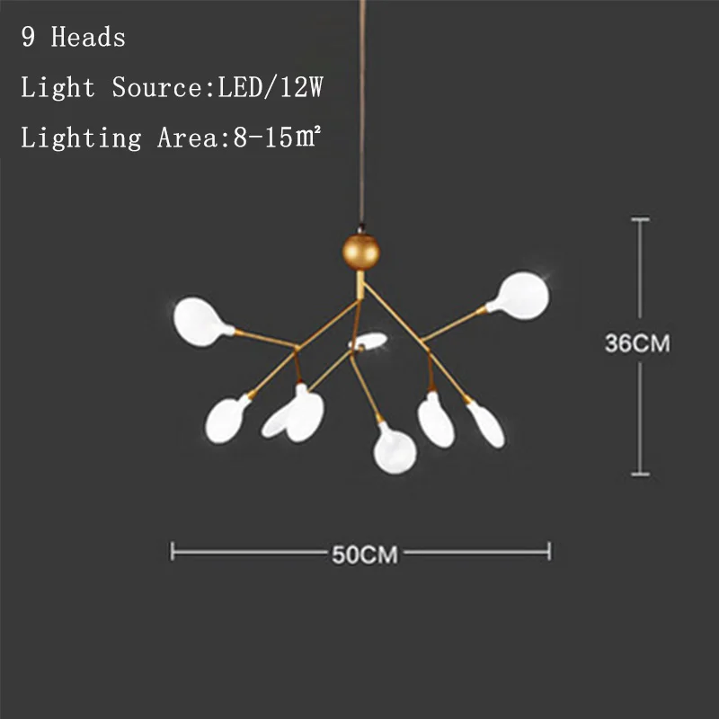 Model 1 Нордическая люстра Светлячок постмодерн Led свет творческое искусство личность лист свет вилла ресторан гостиная освещение - Цвет абажура: Model 1