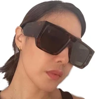 black square oversized sunglasses women mirror oculos unisex gradient hip hop shades big frame colorful sun glasses female