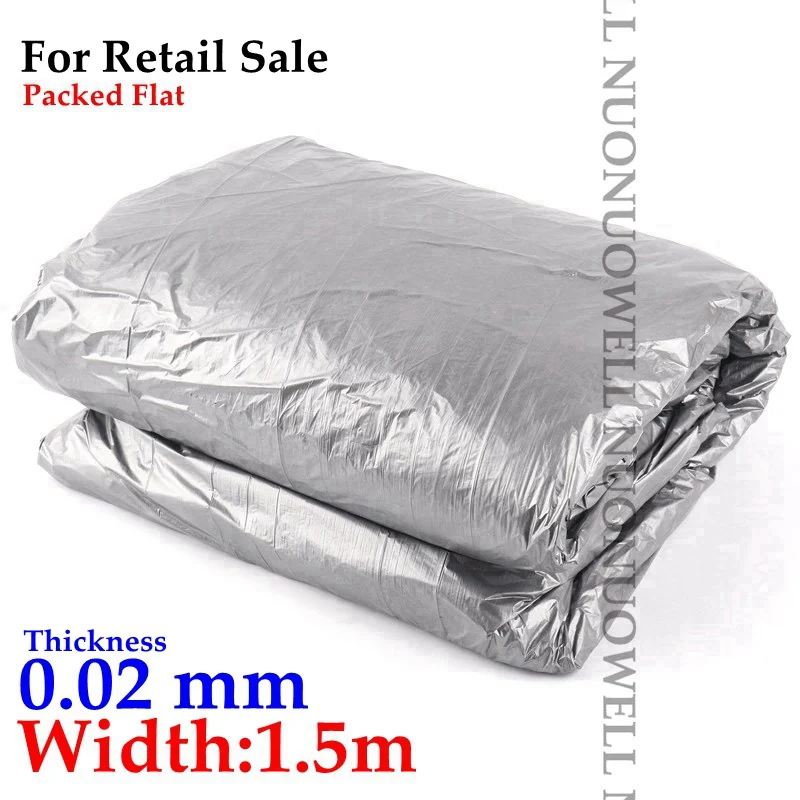 Width 1.5m 40 м~ 5 м 0,02 мм садовая Серебристая черная светоотражающая пленка фруктовый тройник для посадки пластиковой мульчи пленка для теплицы уход за овощами крышка - Цвет: Width 1.5m