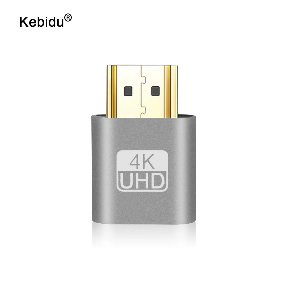 Адаптер Виртуального дисплея kebidu VGA 1,4 DDC EDID, Подключаемая штепсельная вилка без головы для Ghost эмулятор отображения, блокировочная пластина из алюминиевого сплава