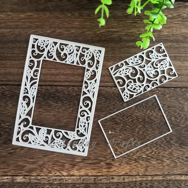 

L-Sunday Crafts Stencils Flower Leaf Frame Metal Cutting Dies Scrapbooking Embossing Card Making Paper Craft Decor