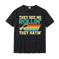 roller skates they see me rollin funny roller skates gift t shirt custom tops tees for men high quality cotton t shirt camisa