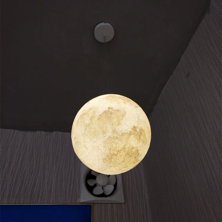 Новинка креативная индивидуальность 3D отпечаток кулон светильник s луна