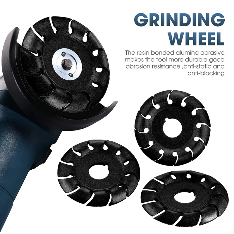 

Angle Grinding Wheel Wood Carving Disc 12 Teeth Wood Polishing Shaping Disc Grinder Chain Disc for Polishing Wheel Plate