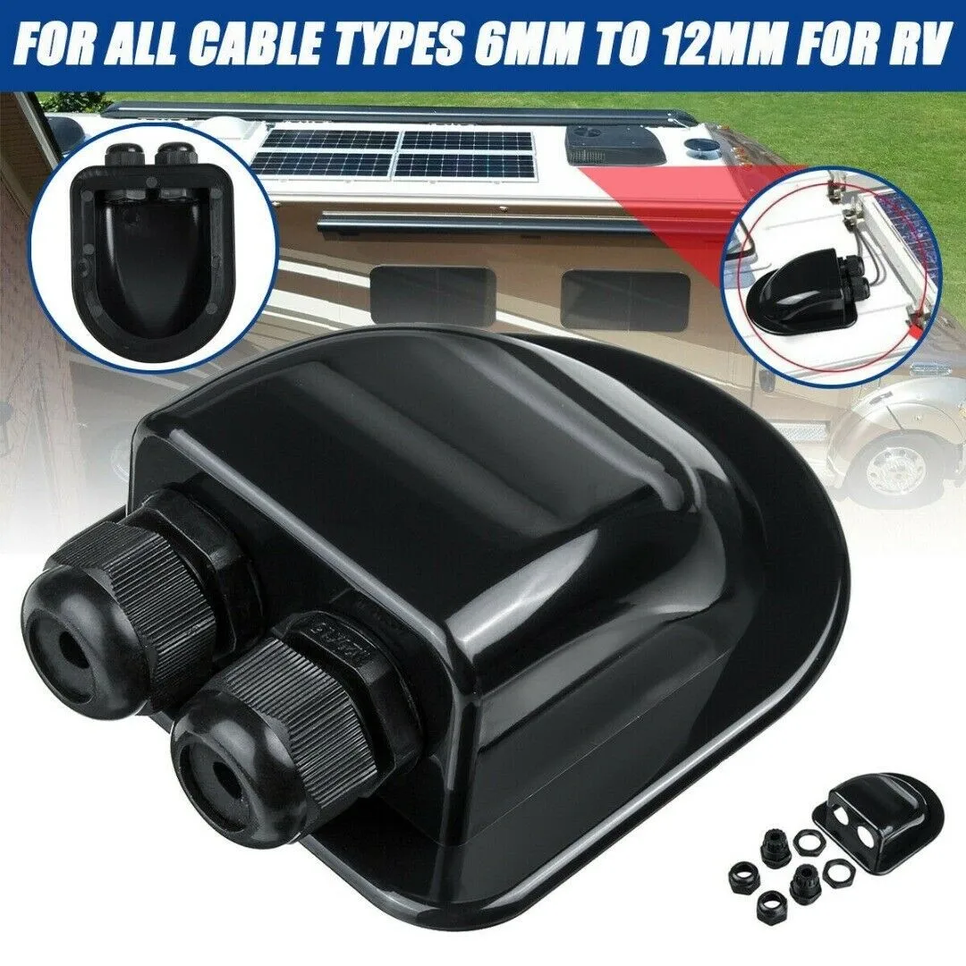 

RV Cable Sealing Box Motorhome Multipurpose Plastic Solar Panel Double