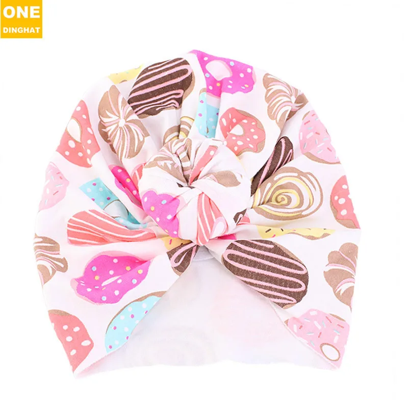 

Printed Cotton Baby Doughnuts Turban European And American Children - 07 - A Set Of Head Cap K