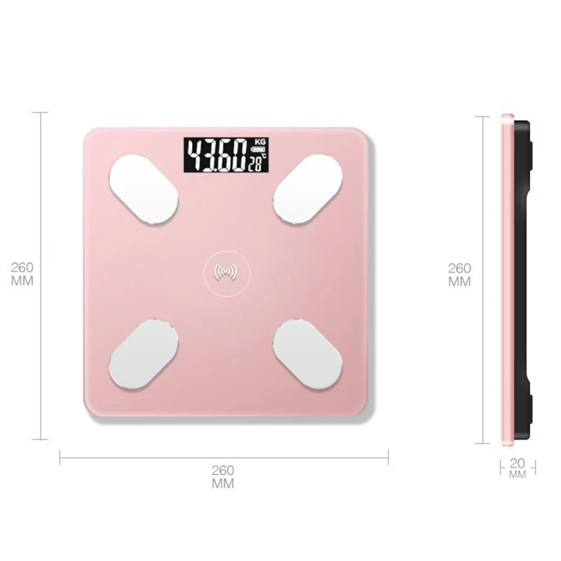 

Bluetooth Body Fat Scale Smart Electronic Scales LED Digital Scales Bathroom Weight Scale Balance Body Composition Analyzer