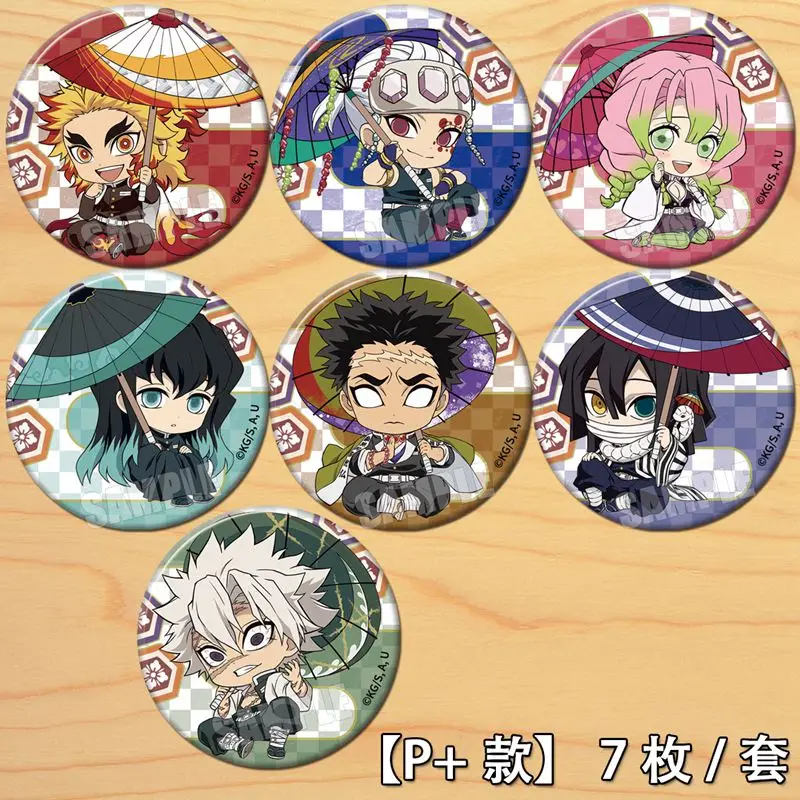 

Demon Slayer Rengoku Kyoujurou Uzui Tengen Tokitou Muichirou Figure 58mm Badge Round Brooch Pin Gifts 9651 Kids Collection Toy