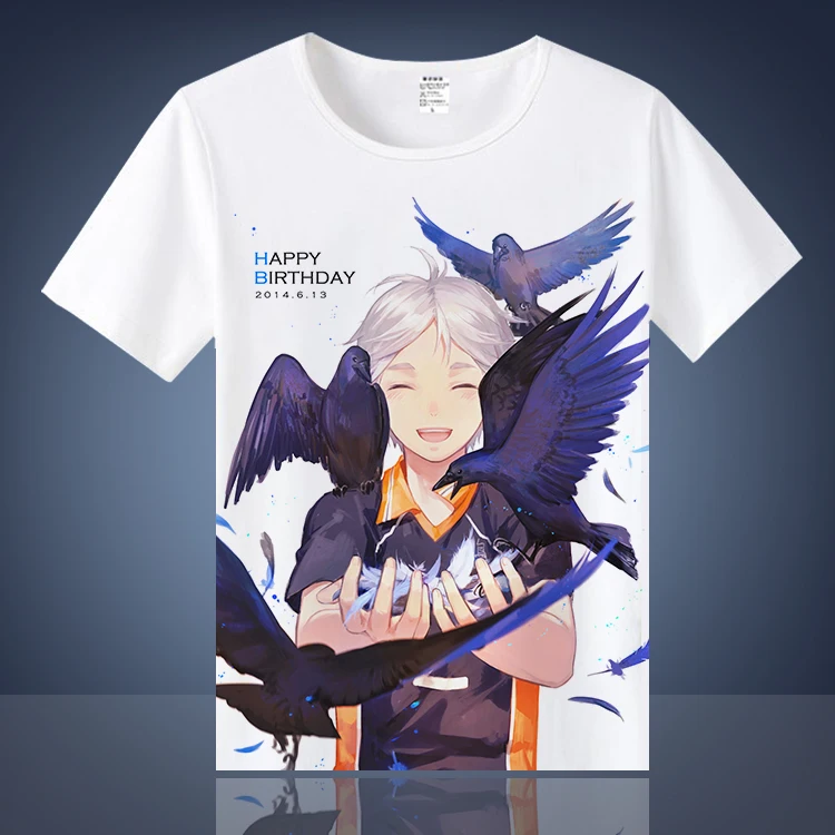 Футболка Haikyuu для мальчиков модная Повседневная рубашка с рисунком аниме