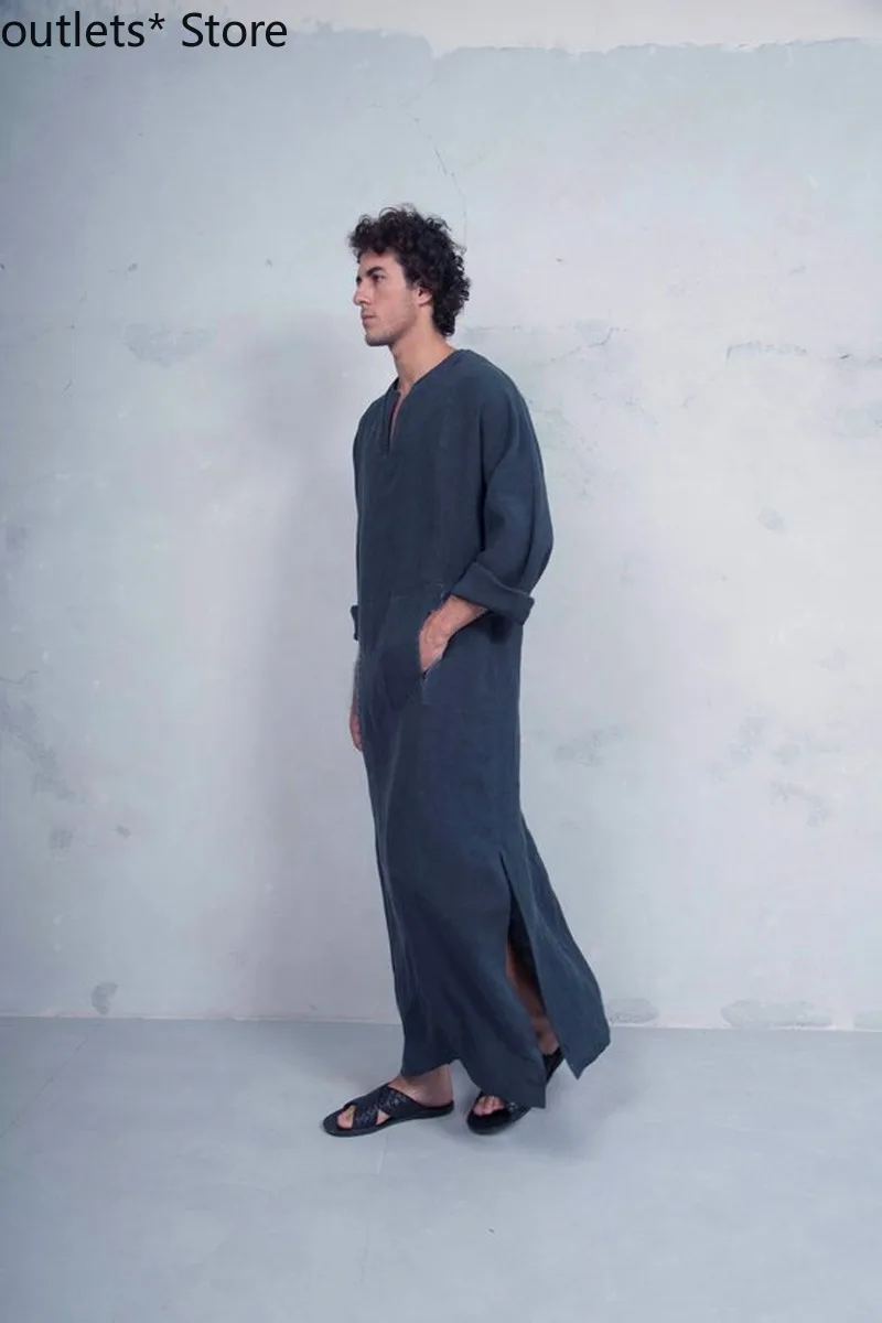 

Mens Arabic Long Robes Saudi Arabia Thobe Middle East Islamic Clothing Muslim Fashion Arab Abaya Dubai Dress