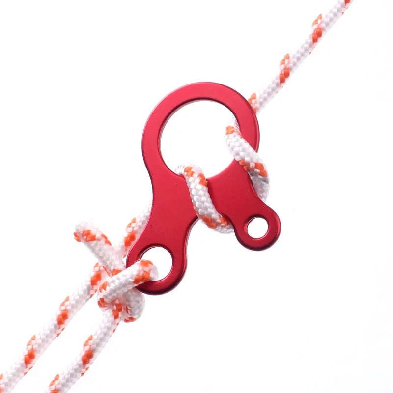 

5 Pcs 3 Hole Quick Rope Knot Tool Carabiner Outdoor Tent Adjustment Buckle Snail Wind Rope Buckle Anti-slip Tightening EDC Hook