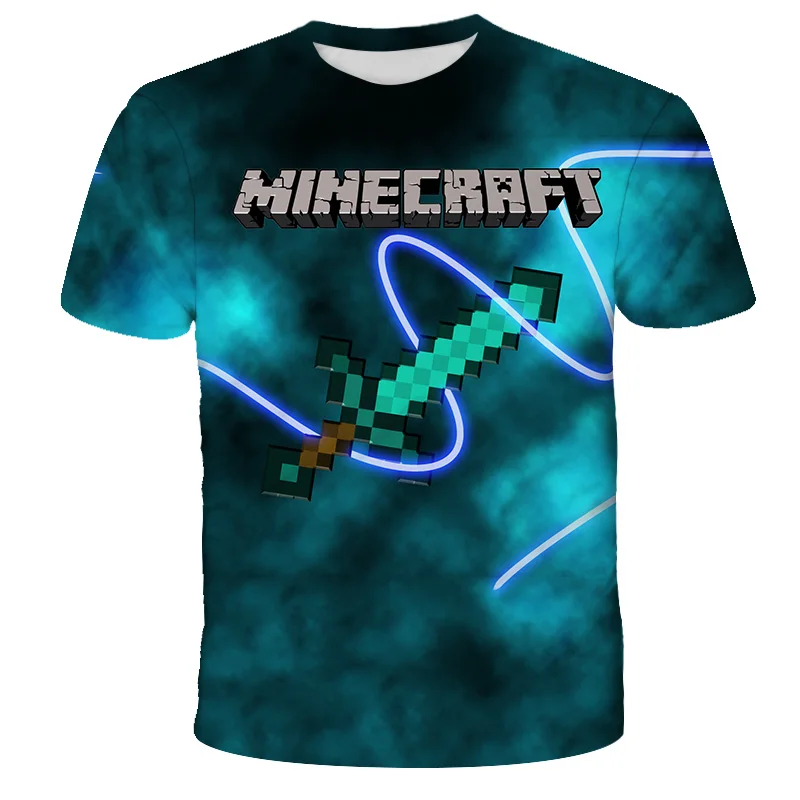 

2021 Summer Hot Sale Minecrαft Kids Boys 3D Printed Short Sleeve T-shirts, Best T-shirts for Children's Games, Kawaii Girls Shir