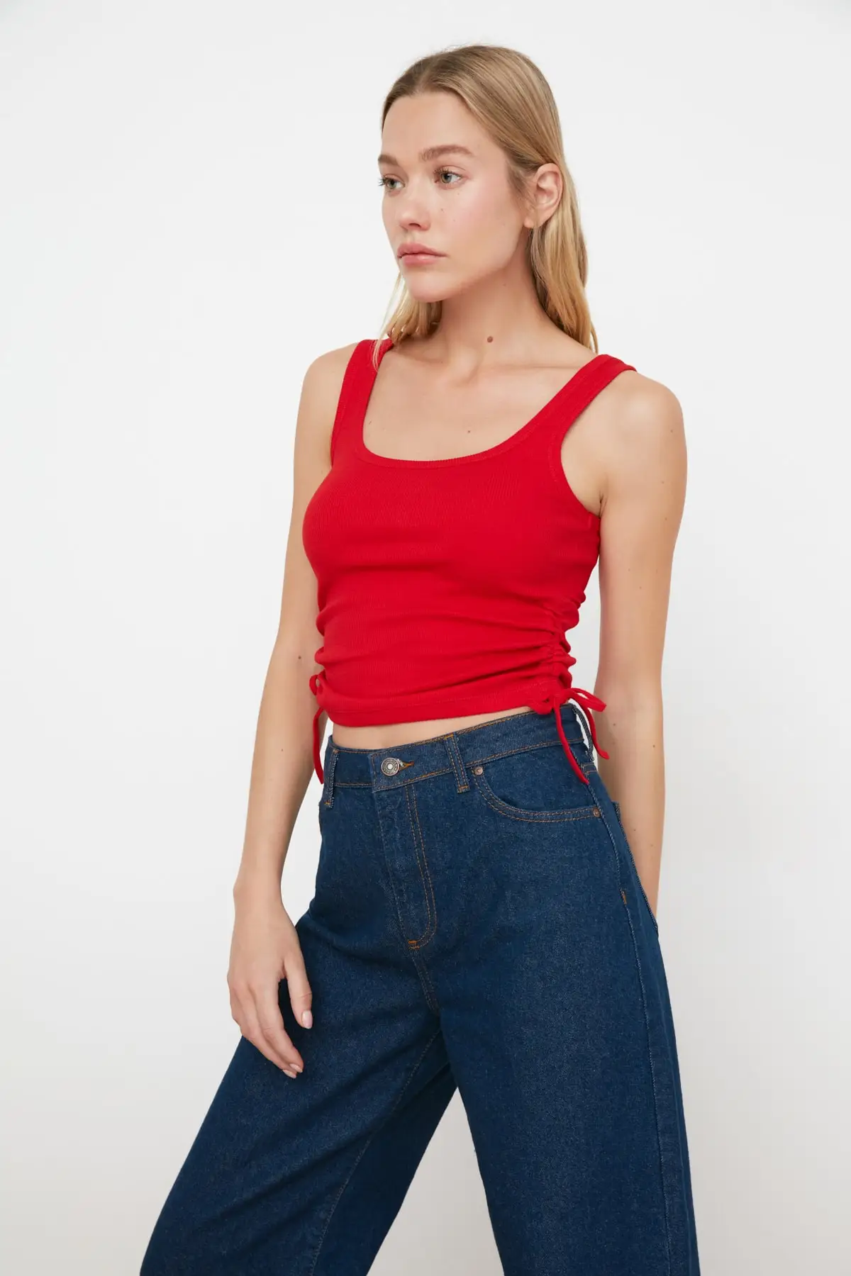 Трикотажная нижняя рубашка в рубчик TWOSS21AL0020| |