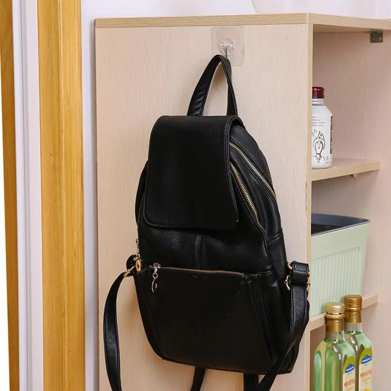 

10pcs Wall Hooks Hanger Multi-Purpose Strong Universal Transparent Suction Cup Home Storage Kitchen Bathroom Daily Life Hooks