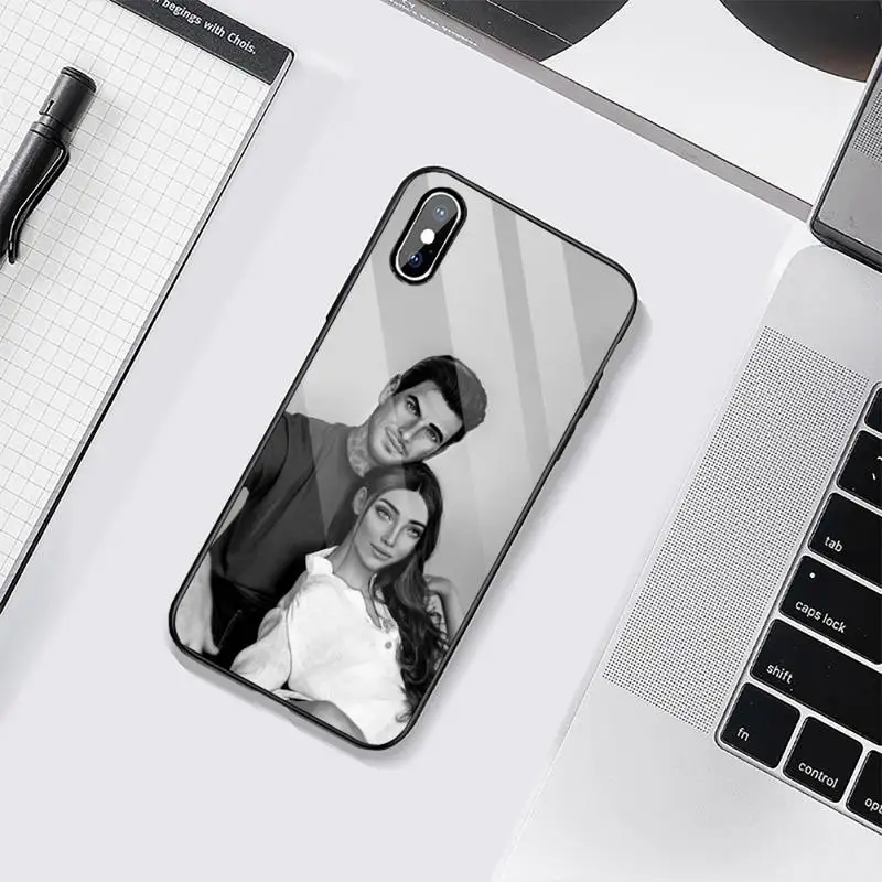 

Romantic Club Phone Case Tempered glass For iphone 6 6S 7 8 plus X XS XR 11 12 mini PRO MAX