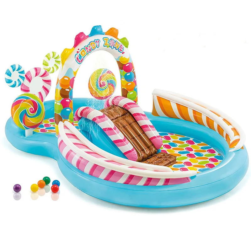 

Various Styles of Family Outdoor Portable Wear-resistant Cartoon Bath Water Fountain with Slide Children's Animal Swimming Pool