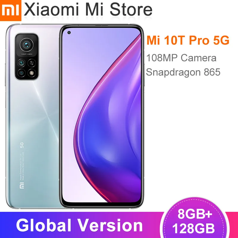 Глобальная версия Xiaomi Mi 10T Pro 8 Гб оперативной памяти 128/256 ГБ ROM Смартфон Snapdragon 865 Octa